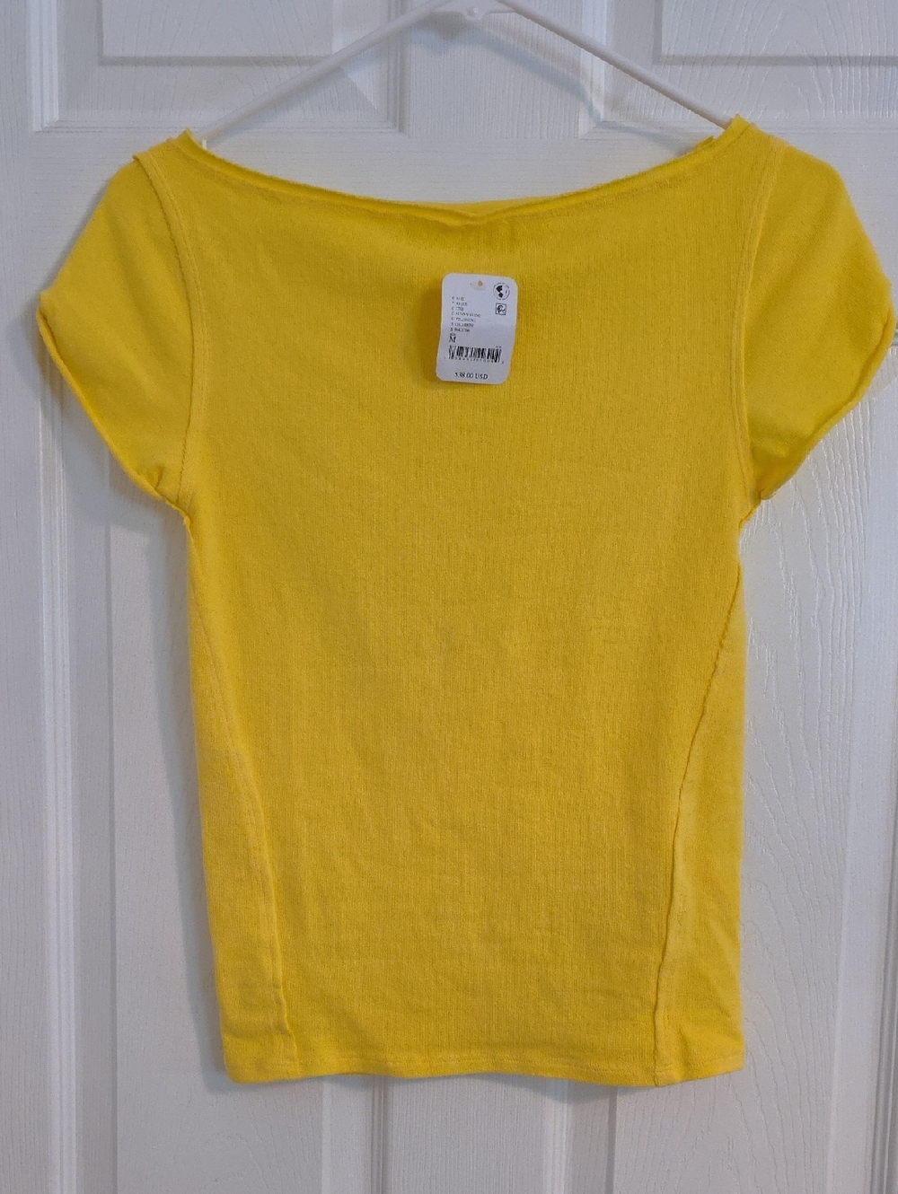 We The Free Bright Yellow Short Sleeve Knit Top